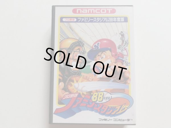 プロ野球ファミリースタジアム’88年度版　チラシ葉書保証書箱説有　説明書誤植版　FCファミコン