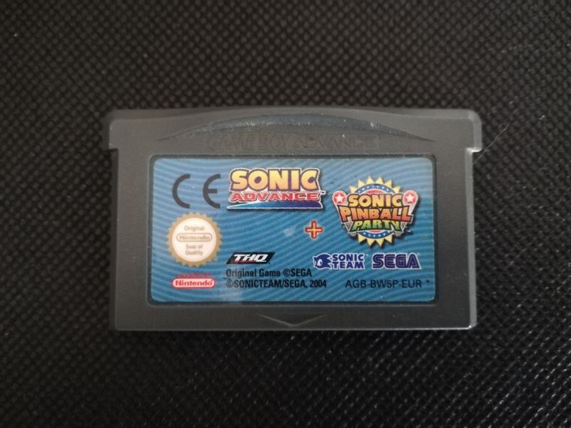 Sonic Advance + Sonic Pinball Party　ソニックアドバンス・ピンボール　海外版　箱説無　GBAアドバンス